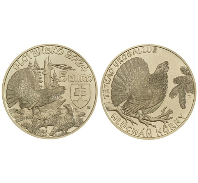 Slovakkia 5 eurot UNC 2024 – Slovakkia loomastik ja taimestik – Mägimets