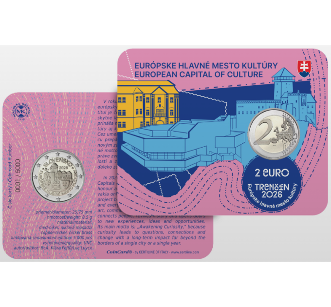 Slovakkia 2 eurot BU 2026 – Trencin