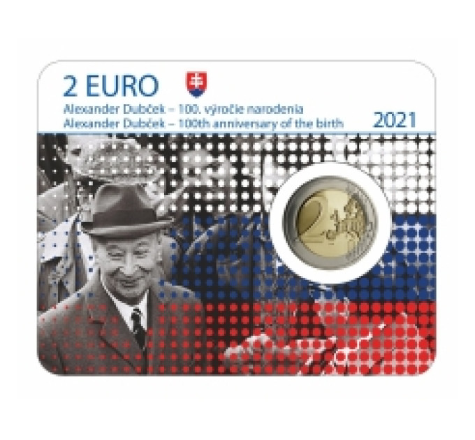Slovakia 2 euro BU 2021 - 100th anniversary of the birth of Alexander Dubchek  