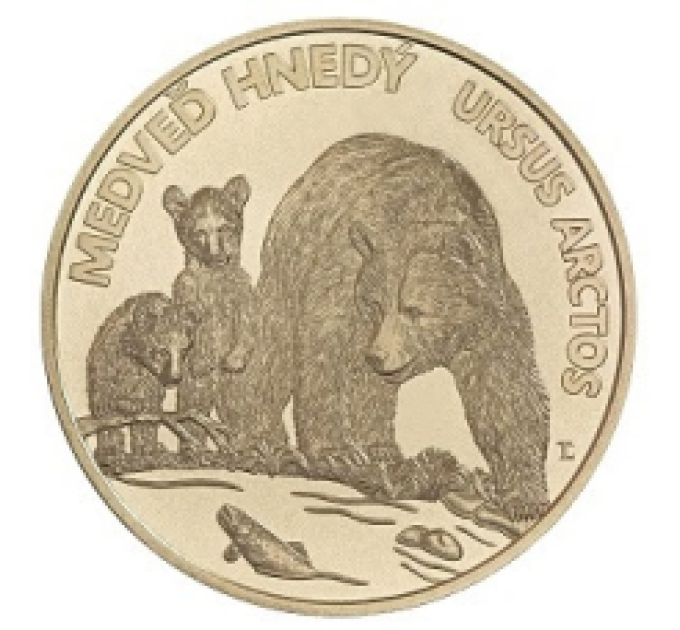 Slovakkia 5 eurot UNC 2023 – Slovakkia loomastik ja taimestik – Pruunkaru