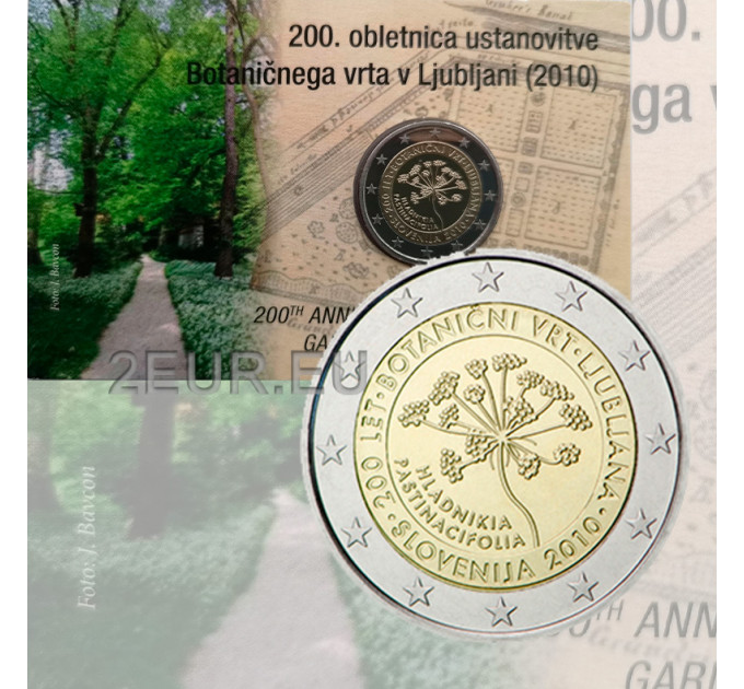 Sloveenia 2 eurot BU 2010 – 200 aastat Ljubljana botaanikaaed  