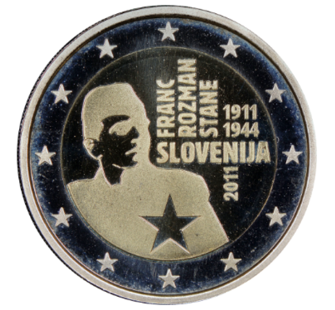 Sloveenia 2 eurot proof 2011 – Franc Rozmani 100. sünniaastapäev