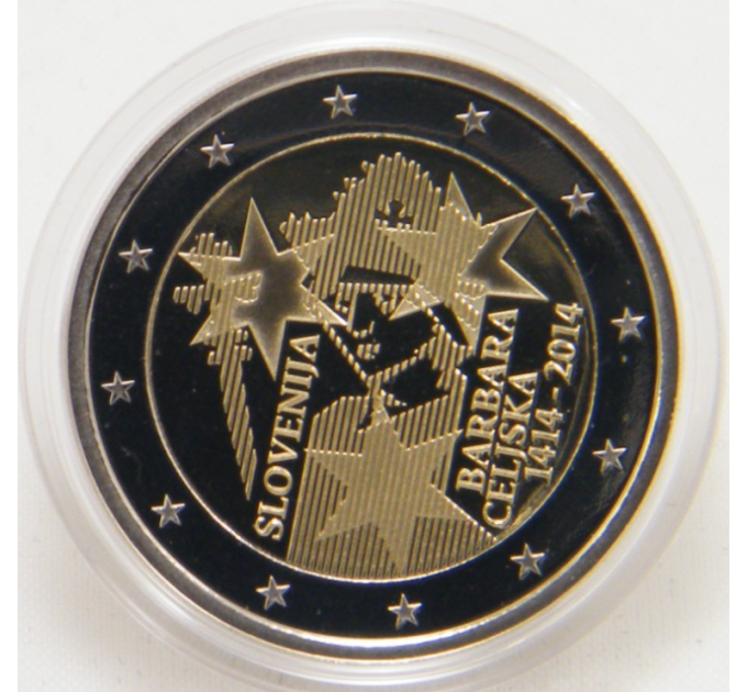 Sloveenia 2 eurot proof 2014 – 600. aastapäev Celje Barbara kroonimisest