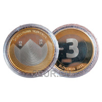 Slovenia 3 euro proof 2011 - 20th anniversary of Slovenia's independence  