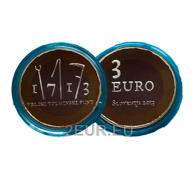Slovenia 3 euro proof 2013 - 300th Anniversary of the Tolmin Peasant Revolt 