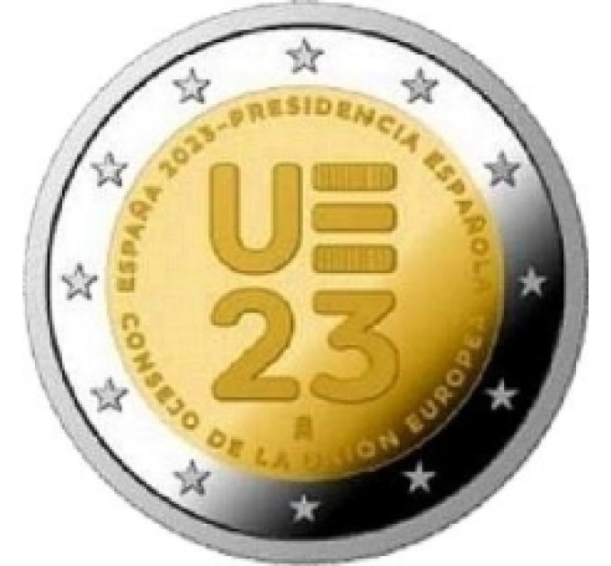 Hispaania 2 eurot UNC 2023 – Presidencia española del Consejo de la UE