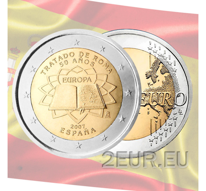 Hispaania 2 eurot UNC 2007 – 50-aastane Rooma leping