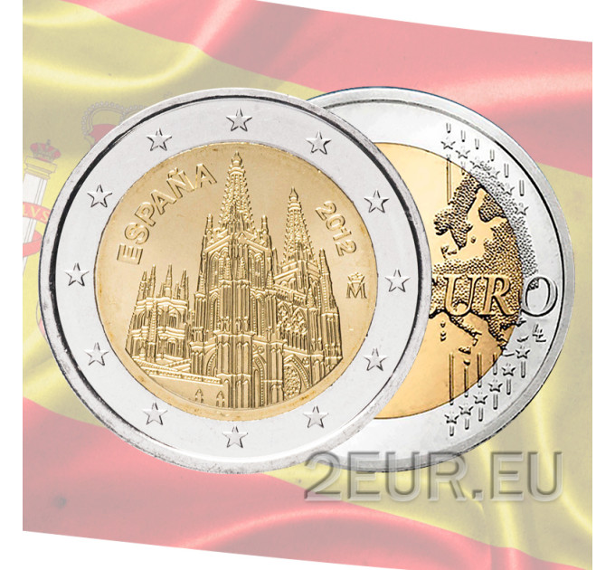 Hispaania 2 eurot rulli 2012 – Burgose katedraal