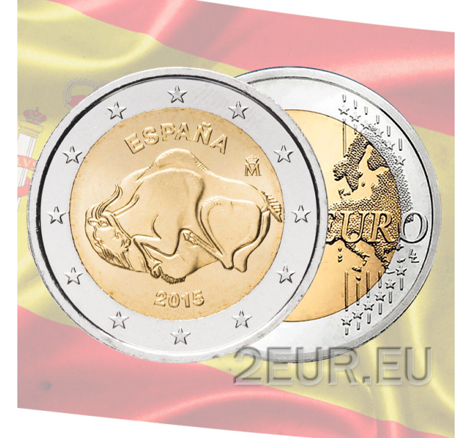 Hispaania 2 eurot UNC 2015 - Altamira koobas
