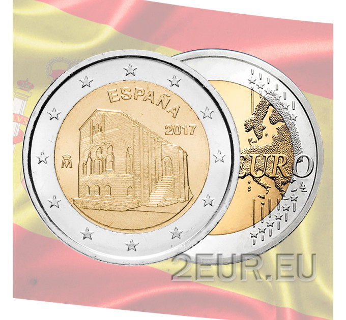 Hispaania 2 eurot UNC 2017 – Oviedo ja Astuuria kuningriigi monumendid