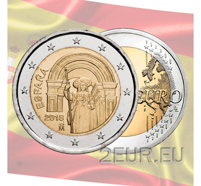 Hispaania 2 eurot UNC 2018 – Santiago de Compostela vanalinn