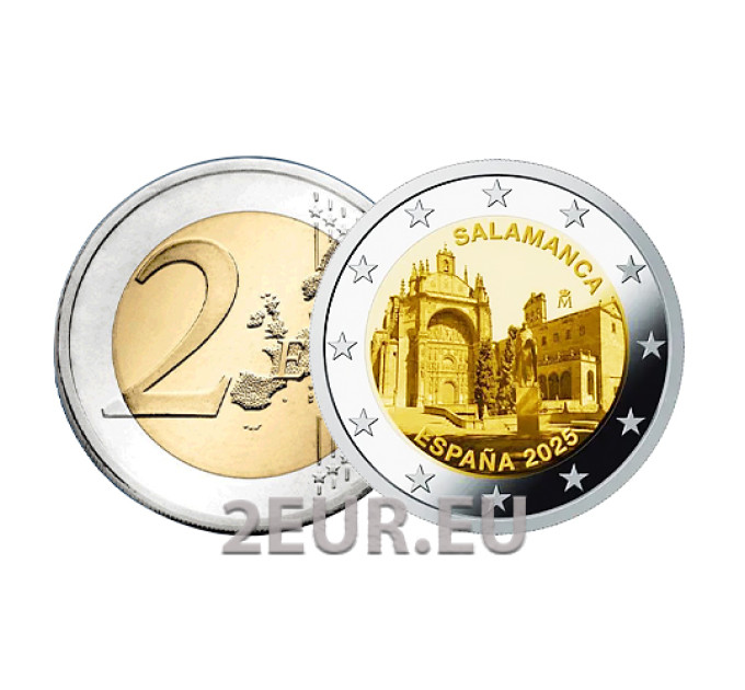Hispaania 2 eurot UNC 2025 – Salamanca vanalinn