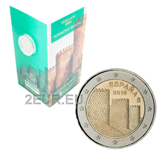Испания 2 евро proof 2019 - Старый город Avila  