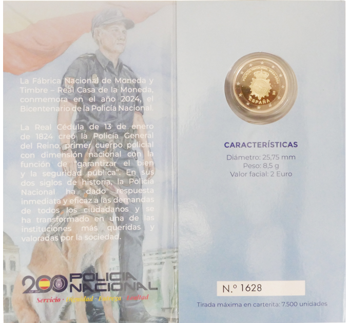 Spain 2 euro proof 2024 - National Police Corps