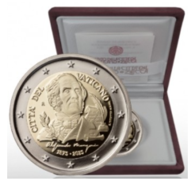 Vatikan 2 eurot proof 2023 – Alessandro Manzoni 150. surma-aastapäev
