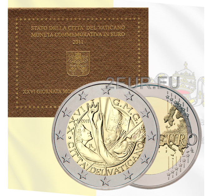 Ватикан 2 евро BU 2011 - 26-й Всемирный день молодежи – Мадрид