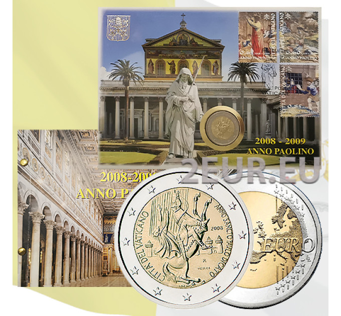 Vatikan 2 eurot BU 2008 – Püha apostel Pauluse aasta  Numiscover