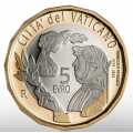Vatikani 5 euro proof 2024 – 650 aastat Francesco Petrarchi surmast