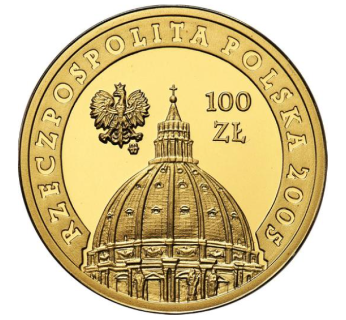 Poola 100 zlotti kulla proof 2005 – Paavst Johannes Paulus II