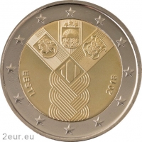 ESTONIA 2 EURO 2018 - 100TH ANNIVERSARY OF THE INDEPENDENCE OF THE BALTIC STATES  