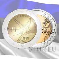 ESTONIA 2 EURO 2023 - National Bird - Barn Swallow 