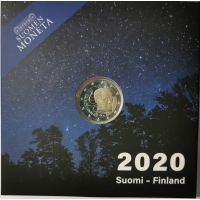 FINLAND 2 EURO 2020 - 100TH ANNIVERSARY OF THE BIRTH OF VÄINÖ LINNA - PROOF