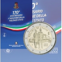 ITALY 2 EURO 2022 - 170th Anniversary of the foundation of the Italian National Police - PROOF
