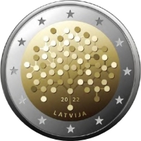 LATVIA 2 EURO 2022 - Financial Literacy - 100 Years Bank of Latvia 