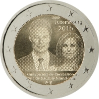 LUXEMBOURG 2 EURO 2015 - 15. ANNIVERSARY OF HENRI'S ACCESSION TO THE THRONE