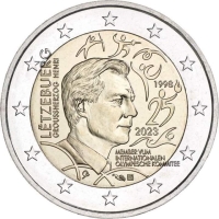LUXEMBOURG 2 EURO 2023 - 25th anniversary of the admission of Grand Duke Henri as a member of the International Olympic Committee