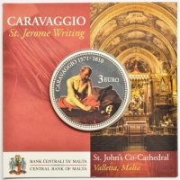 MALTA 3 EURO 2022 - Caravaggio - Heiliger Hieronymus - Color
