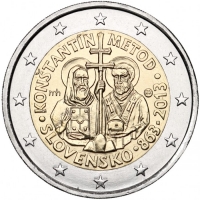 SLOVAKIA 2 EURO 2013 - SAINTS CYRIL AND METHODIUS
