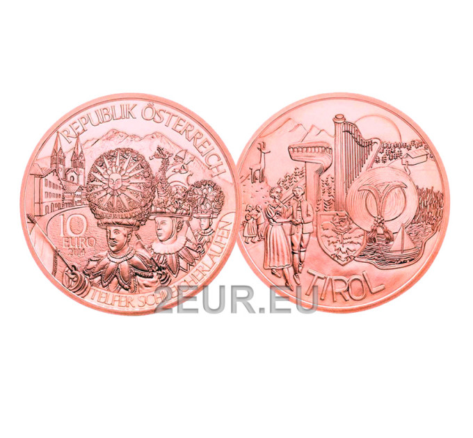 Austria 10-eurone münt 2014 – "Tirool"