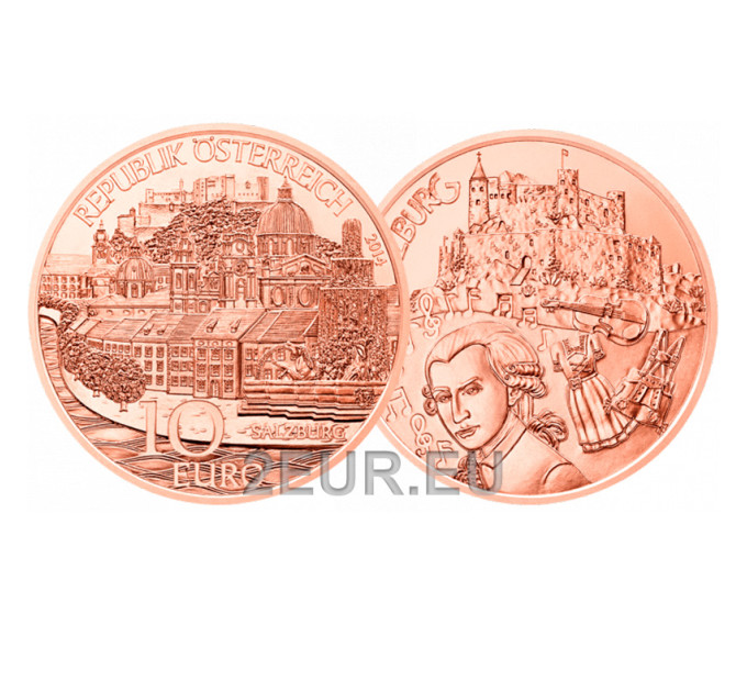 Austria 10-eurone münt 2014 – Salzburg