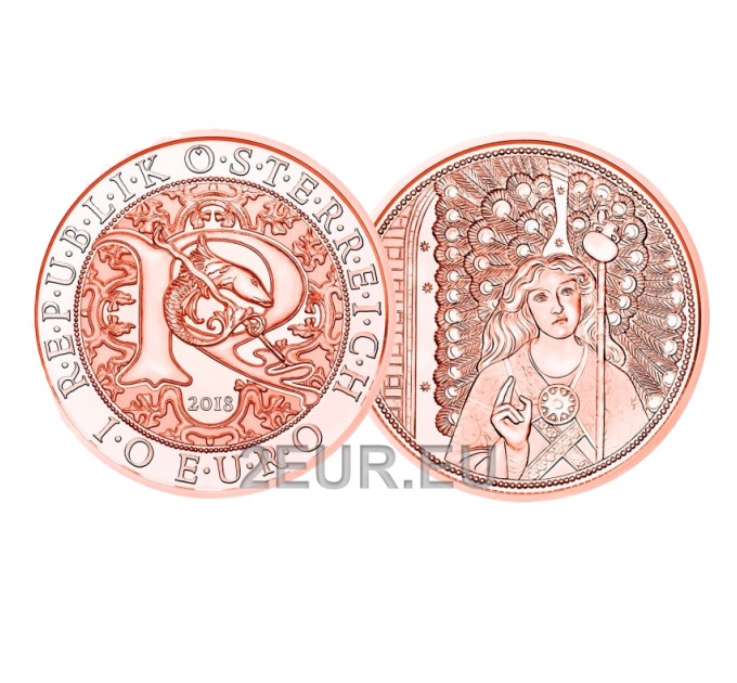  Austria 10-eurone münt 2018 – Rafael – tervendav ingel
