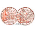 Austria 10-eurone münt 2019 – rüütellikkus