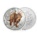 Austria 3-eurone münt 2021-3 – Styracosaurus albertensis
