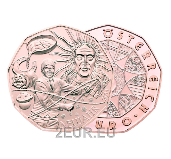 Austria 5-eurone münt 2014 – uusaasta