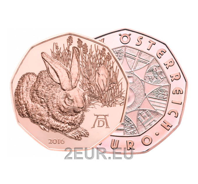 Austria 5-eurone münt 2016 – Hare duerer