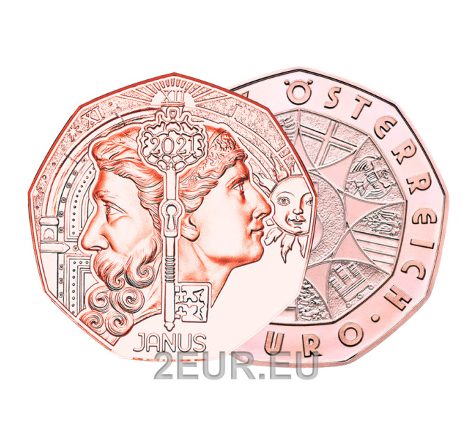 Austria 5-eurone münt 2021 – JANUS