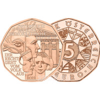 Austria 5 euro coin 2022 - DEMOCRACY