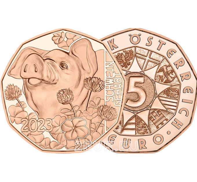 Austria 5-eurone münt 2023 – PIG