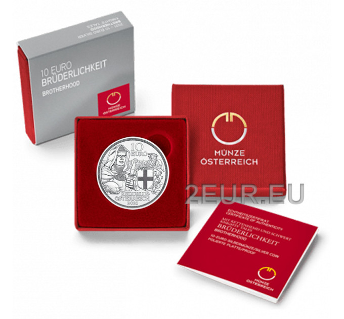 Austria 10-eurone Hõbemünt Proof 2021 – Vennaskond
