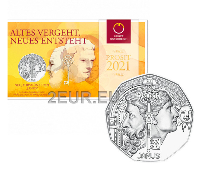 Austria 5 eurot Hõbemünt 2021 – JANUS
