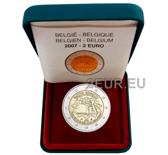 Belgia 2 eurot proof 2007 – Rooma leping 