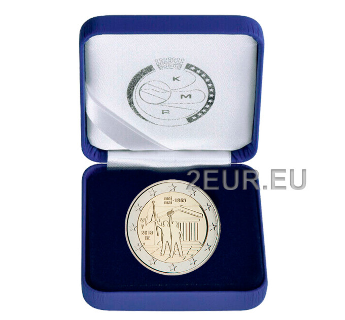 Belgia 2 euro prooft 2018 - 1968. aasta mai 50. aastapäev Sündmused Belgias – üliõpilaste mäss