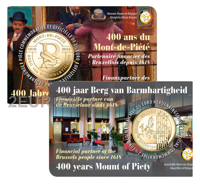  Belgia 2,5 euro BU 2018 – Berg van Barmhartigheid 400 aastat – FR