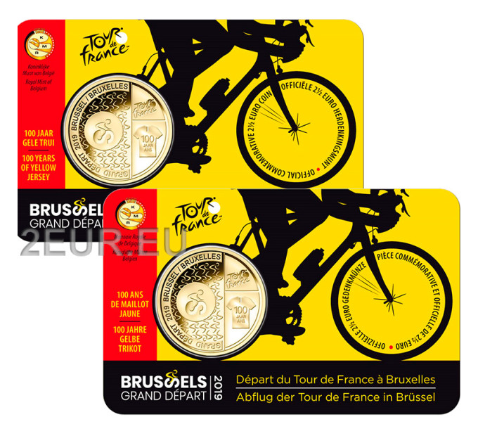 Belgia 2,5 euro BU 2019 – Grand dapart brussels – FR+NL