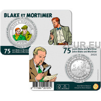 Бельгия 5 евро BU 2021 - 75 лет of Blake and Mortimer - color