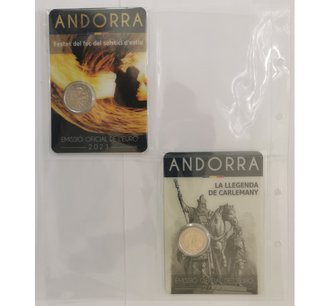LEHT 2 EURO MÜNDILE - ANDORRA JA SAN MARINO